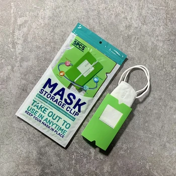 5 KS Skladacia Maska Skladovanie Klip Jednorazové pleťové Masky Klip Prachotesný Prenosné Maska Klip Prípade Organizátor Eco-Friendly
