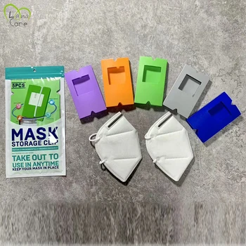 5 KS Skladacia Maska Skladovanie Klip Jednorazové pleťové Masky Klip Prachotesný Prenosné Maska Klip Prípade Organizátor Eco-Friendly