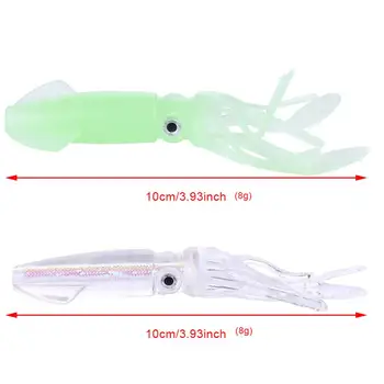 5 KS Svetelný squid mäkké návnady Model Rybárske Nástrahy Mäkké Umelé Rybárske Návnady Wobbler Minnow Lákať Mäkké Návnady