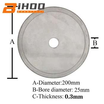 5 ks Ultra-tenké Diamond Circular Saw Blade 150/180/200 mm Rezací Kotúč na Achát Sklo Drahokamy Kameň