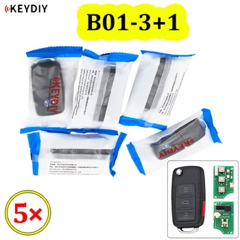 5 ks/veľa KEYDIY B Series B01-3+1 3+1 Tlačidlo Univerzálne Diaľkové Ovládanie pre KD900 URG200 KD-X2 Mini KD Generovať Nové Diaľkové
