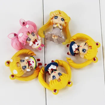 5 ks/Veľa Sailor Moon Tsukino Ortuť Jupiter, Venuša, Saturn PVC Obrázok Hračky