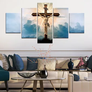5 Kus na Plátne Obrazy Domova HD Vytlačí Christian Ježiš Obrázky Plagát na Stenu Umenie