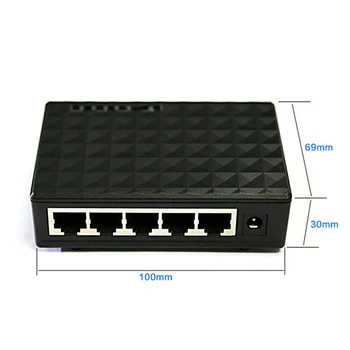 5 Port Gigabit LAN Ethernet Siete Switchs Desktop Switch 100Mbps Fast Siete Switcher Full/Half duplex Exchange NÁS Plug