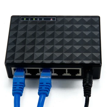 5 Port Gigabit LAN Ethernet Siete Switchs Desktop Switch 100Mbps Fast Siete Switcher Full/Half duplex Exchange NÁS Plug