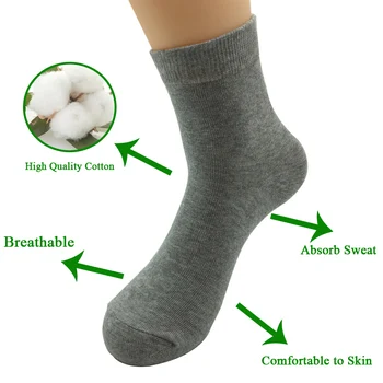 5 Párov/Veľa Bežné Ponožky Mužov Česanej Bavlny Šaty Ponožky Dlho, Samec 5 Farieb Hot Predaj