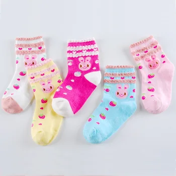 5 Párov/Veľa Dievčatá Ponožky pre Batoľa Deti Deti Roztomilý Kreslený Módne Bežné Bavlna Pletené Dievča Ponožky 1-5 Rokov