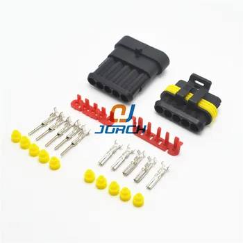 5 stanovuje 1.5 séria 5 pinov nepremokavé auto konektory zapečatené drôty vedenia kábel konektory 282089-1 282107-1 vysokej kvality