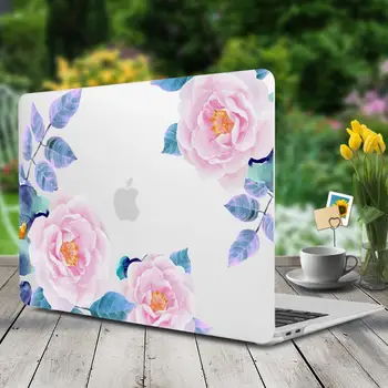 5 v 1 Sada Kvetinový Tlač Matte puzdro Pre Apple MacBook Pro Air 11 12 13 15 dotyk bar 2020 A1932 A1706 Pevný Kryt s Darom