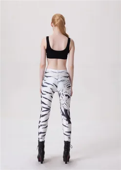 5 Vzory Sexy Zvierat Tiger Tlač Ženy, Fitness Legíny S 4xL Plus Veľkosť Biela Čierna Hnedá Farby Punk Nohavice