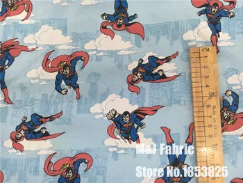 50*168cm Heroes Super chlapec BAVLNENEJ Pletenej textílie pre Patchwork Škálovateľné handričkou DIY Šitie dieťa, dievča, chlapec, tričko oblečenie
