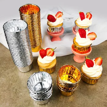 50/200pcs Muffin Cupcake Papierové Poháre Tortu Formy Povrch Fólie na Pečenie Muffin Box Pohár Prípade Strany Zásobník na Tortu Formy Zdobenie Nástroje