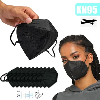 50-200PCSNew Black KN95 Maska na Ústa Čiapky PM2.5 Masku na Tvár Bavlna Úst Masky KN95 Proti prachu, Ochranné Masky na Tvár Mascarillas Handričkou