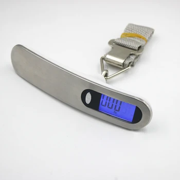 50 kg / 10g Elektronické Mini Prenosné Háčik na Zavesenie Hmotnosti Balance Batožiny Rozsahu Digitálny LCD Displej
