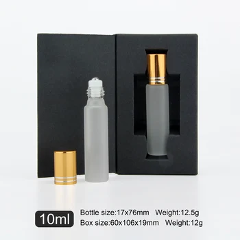 50 Ks/lot 10 ml Mini Naplniteľné Parfum Fľašu Balenie box Mliečneho Skla Prejdite Na Esenciálny Olej, Fľaša Prázdna Parfum Vzorku Fľašu