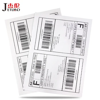 (50 Listov / Bal.) JETLAND 100 Ks Pol A4 Veľkosť Etikety Laser/Atramentové tlačiarne UPS, Fedex Shipping Labels A5 Adresu Nálepky