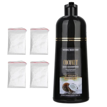 500 ml Kokosového Zázvor Šampón Rýchlo Black Farbenie Vlasov, Farbenie Výživný Šampón Starostlivosť o Vlasy Nástroj