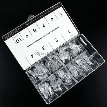 500 X francúzsky Akrylové Nechty, Tipy, V zakrivené nail art rýchle dodanie