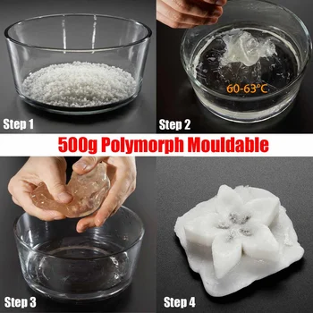 500g Polymorph Mouldable Plastové Pelety DIY Termoplastické PCL Plasticmake DIY Plavidlá, Ručné Dodávky Polymorph Pelety