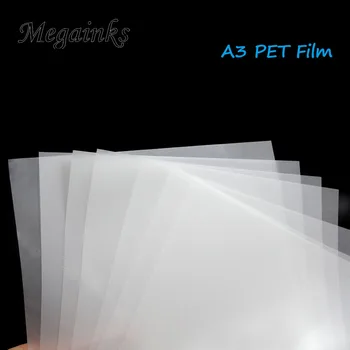50PC A3 digitálnej tlače atramentová film 75U hrúbka transparentné Obojstranná Lepiaca Film prenos DST Film tlač