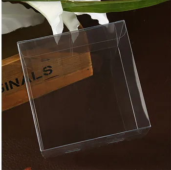 50pcs 10*10*10 cm Transparentné Nepremokavé PVC Boxy Obaly Plastové Jasné Box Na Skladovanie Potravín/šperky/Candy/Darček/kozmetika