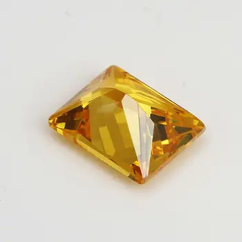 50PCS 3x 4~13x18mm Tvar Obdĺžnika Princezná rez zlatožlté Voľné cz kameň Syntetické Drahokamy Cubic Zirconia Pre DIY Šperky Kameň