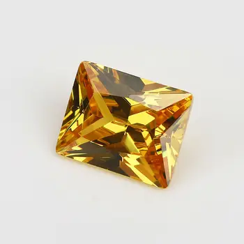 50PCS 3x 4~13x18mm Tvar Obdĺžnika Princezná rez zlatožlté Voľné cz kameň Syntetické Drahokamy Cubic Zirconia Pre DIY Šperky Kameň