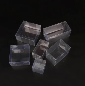 50Pcs priehľadný Plastový Box Balenie Transparentné PVC box pre Model/Šperky/Candy/Cosmetic Obdĺžnik Darčekové Krabice malé/veľké