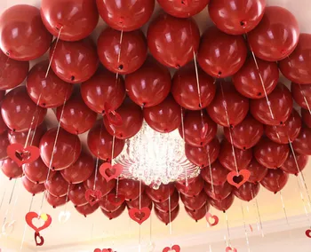 50pcs Rubínovo Červené Latexové Balóny Láska Srdce Nafukovacie Vzduchu Hélium Balón Valentína svadby Manželstva Svadobné Party Decor