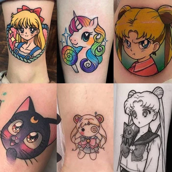 50pcs Sailor Moon Tetovanie Nálepky Nepremokavé Vody Prenos Tetovanie Cosplay Kostým, Rekvizity