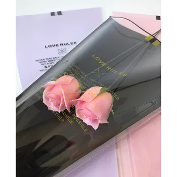 50pcs Transparentné Mini Kytice Taška Jeden Rose Taška Kvet, Baliaci Papier, Kvetinárstvo Dodávky