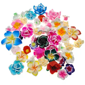 50pcs/veľa Nových príchodu Kawaii ílu polyméru kvety mix veľkosť mix farieb náhodou pre DIY deti vlasy klip vlasy luk príslušenstvo