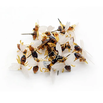 50PCS včelí vosk Sviečky Auta Bee Pin Plastové Včela s Pin Bee Push Kolíky pre Sviečky, Med, Včelí Stick Pin