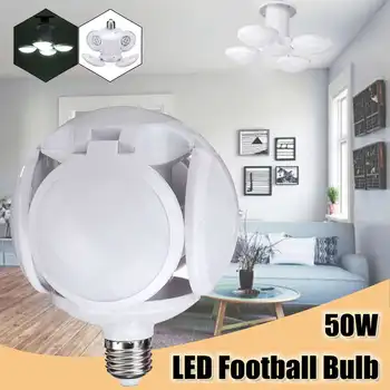 50W 120 LED Žiarovka E27 Garáž Svetlo 6800-7200K 360 stupňov, Skladanie Žiarovka AC165-265V 220V Pozornosti Svetlo Lampada Studená Biela