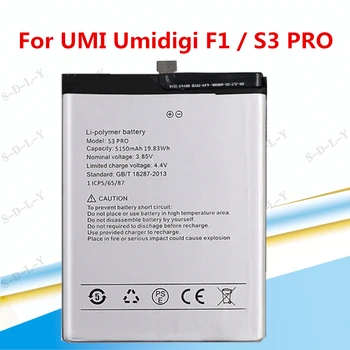 5150mah S3 Pro Batéria pre Umi Umidigi S3 Pro F1/ F1 Hrať Nahradiť mobilného Telefónu, Batérie +Sledovania + Nástroje