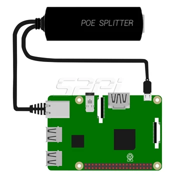 52Pi Gigabit Raspberry Pi PoE Splitter Gigabit USB Typu C, Napájanie Cez Ethernet IEEE 802.3 af PoE Switch Rozšírenie
