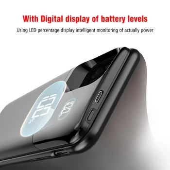 5500mAh/5000mAh Externá Nabíjačka Batérií puzdro pre iPhone 11 Pro Max Power Bank Bezdrôtové nabíjanie Záložnej puzdro pre iPhone X XS XR