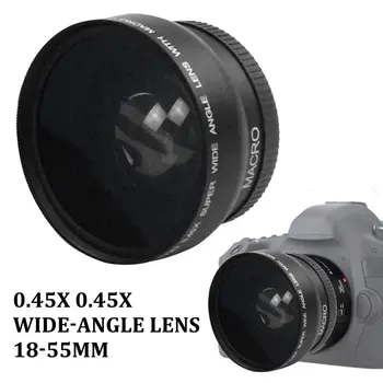58MM 0.45 x širokouhlý Objektív 4 pre Canon EOS 4000D, 2000D 18-55MM Objektívom Univeasal Kamery Príslušenstvo 70-200 mm Fixed Focus Objektív /