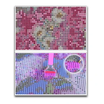 5D DIY Diamond výšivky farba Plné Námestie Diamond mozaiky vtákov Full Round-Diamond maľovanie Cross stitch kvet Pobočky