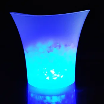 5L Vodotesný LED Ľadové Vedro s Farbou Svetlo Blikajúce Pohode, Barov, nočných klubov LED Noc Strany Šampanské Beer Bucket