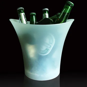 5L Vodotesný LED Ľadové Vedro s Farbou Svetlo Blikajúce Pohode, Barov, nočných klubov LED Noc Strany Šampanské Beer Bucket