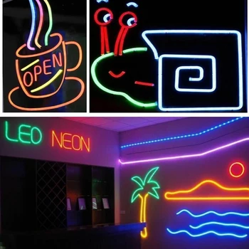 5M DIY Nepremokavé Dekoratívne Svetla, Dúha Trubice LED Pásy Flexibilné Neon Pásy Hotel Bar Pult stropov Svetla Strip