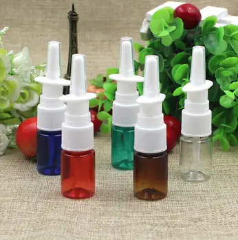 5ML farebný PET Prázdne Jemné Nosový Spray Mist Plastové Fľaše, Kozmetické nosový Sprej Fľaša Parfum Cestovná Fľaša(doprava Zadarmo)