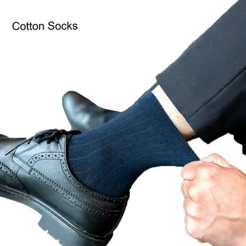 5Pairs/Veľa Módnej Značky Mužov Ponožky Kvalitné Bavlnené Ponožky Letné Ponožky calcetines Priedušná Prúžok Business Ponožky Mužov Meia