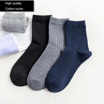 5Pairs/Veľa Módnej Značky Mužov Ponožky Kvalitné Bavlnené Ponožky Letné Ponožky calcetines Priedušná Prúžok Business Ponožky Mužov Meia