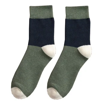 5Pairs/Veľa Zahustiť pánske Bavlnené Ponožky Udržať v Teple Poschodí Načechraný Tepelnej Ponožky Zimné Hrubé Ponožky Pre Človeka Vysokej Kvality
