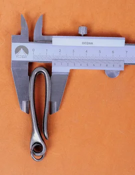 5pc 68*16 Retro Vintage Strieborné kovové KeyChain Krúžok Pásu U Háčik Spona Peňaženky Reťazca Ryby Háčik