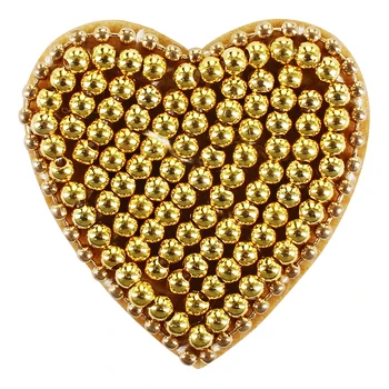 5pc Korálkové Gold Star Láska Šípky Srdce Odznaky Crystal Patch pre Brošne Oblečenie, Tašky, Topánky Opravy Šijacích Príslušenstvo TH1391