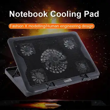 5V 5 Fanúšikov Notebooku USB chladič Chladiacej Podložky Nastaviteľné Chladnejšie chladiaca podložka pre Notebook Notebook s LED svetlá
