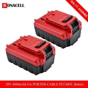 6.0 Ah 20V PCC685L Náhradné Batérie pre Porter Kábel PCC680L PCC681L PCC682 PCC682L PCC685L PCC685L PPCC640 Bezšnúrových elektrických